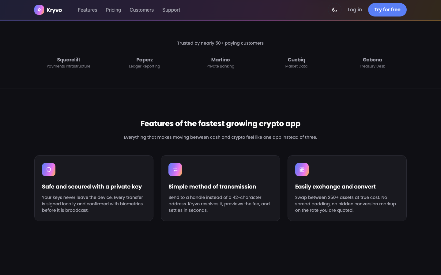 Kryvo website template preview 4