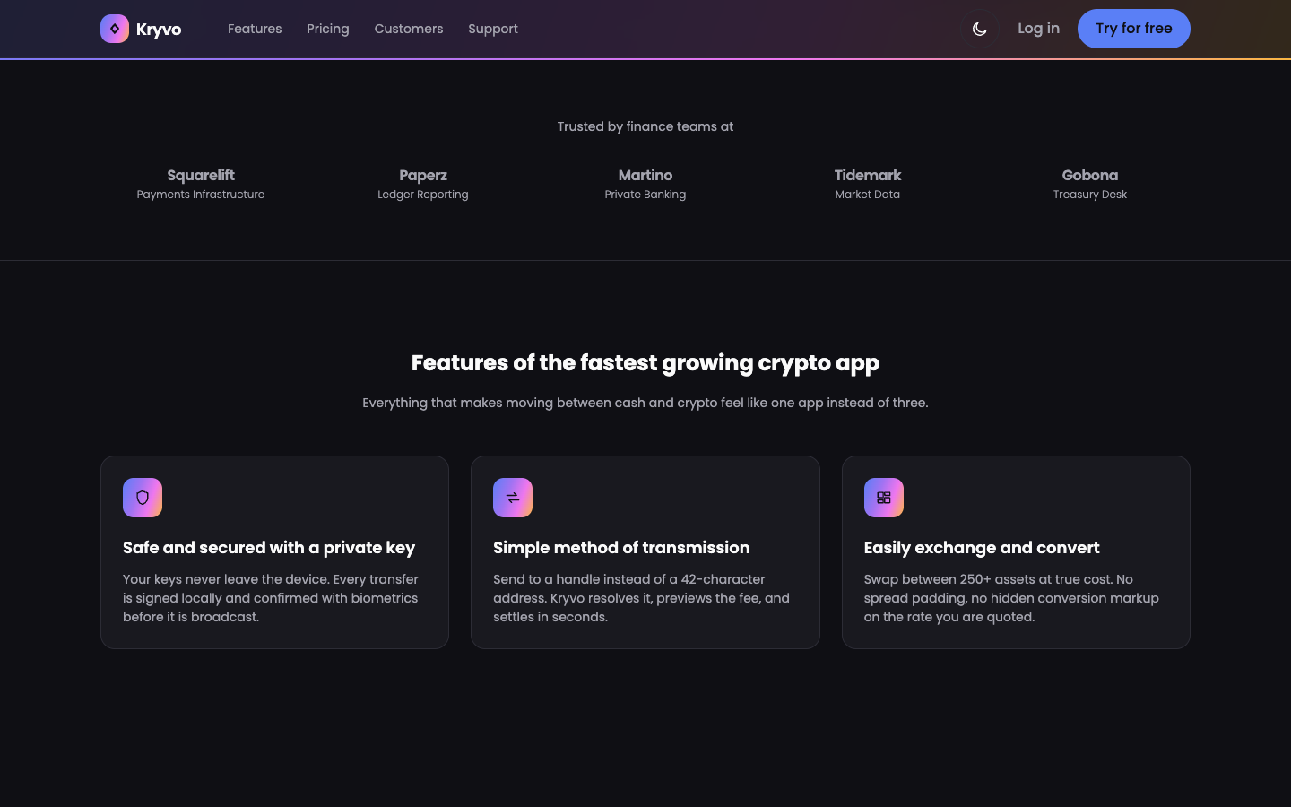Kryvo website template preview 4
