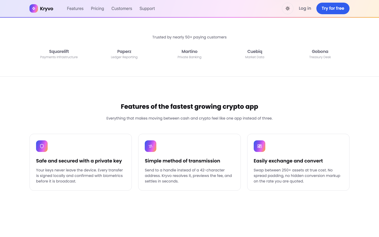 Kryvo website template preview 3