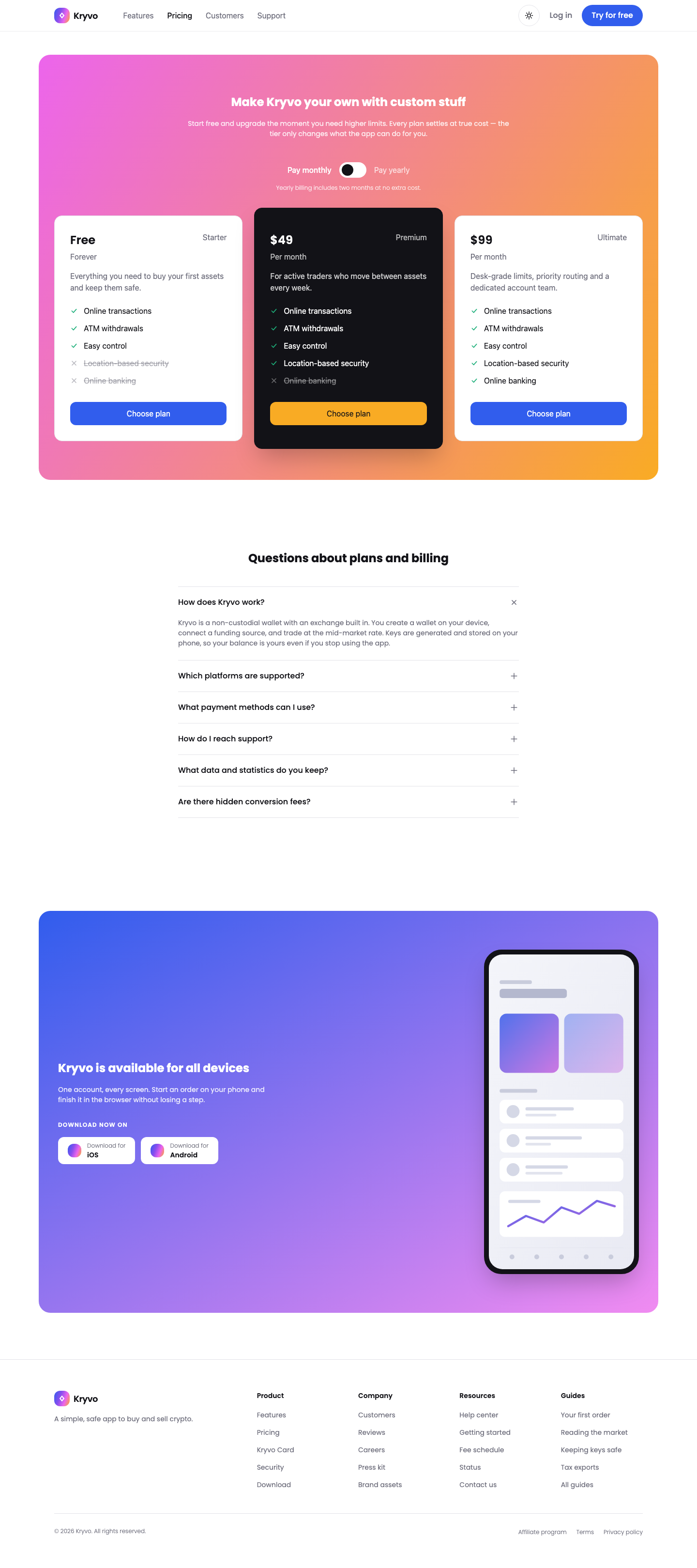 Kryvo website template preview 9