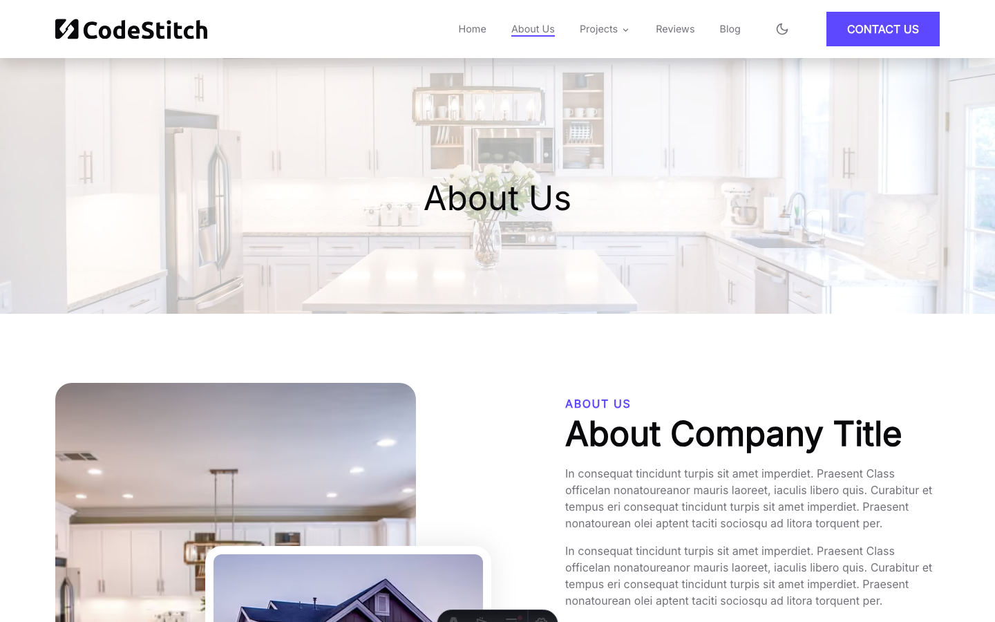 Decap CMS Portfolio website template — page 3