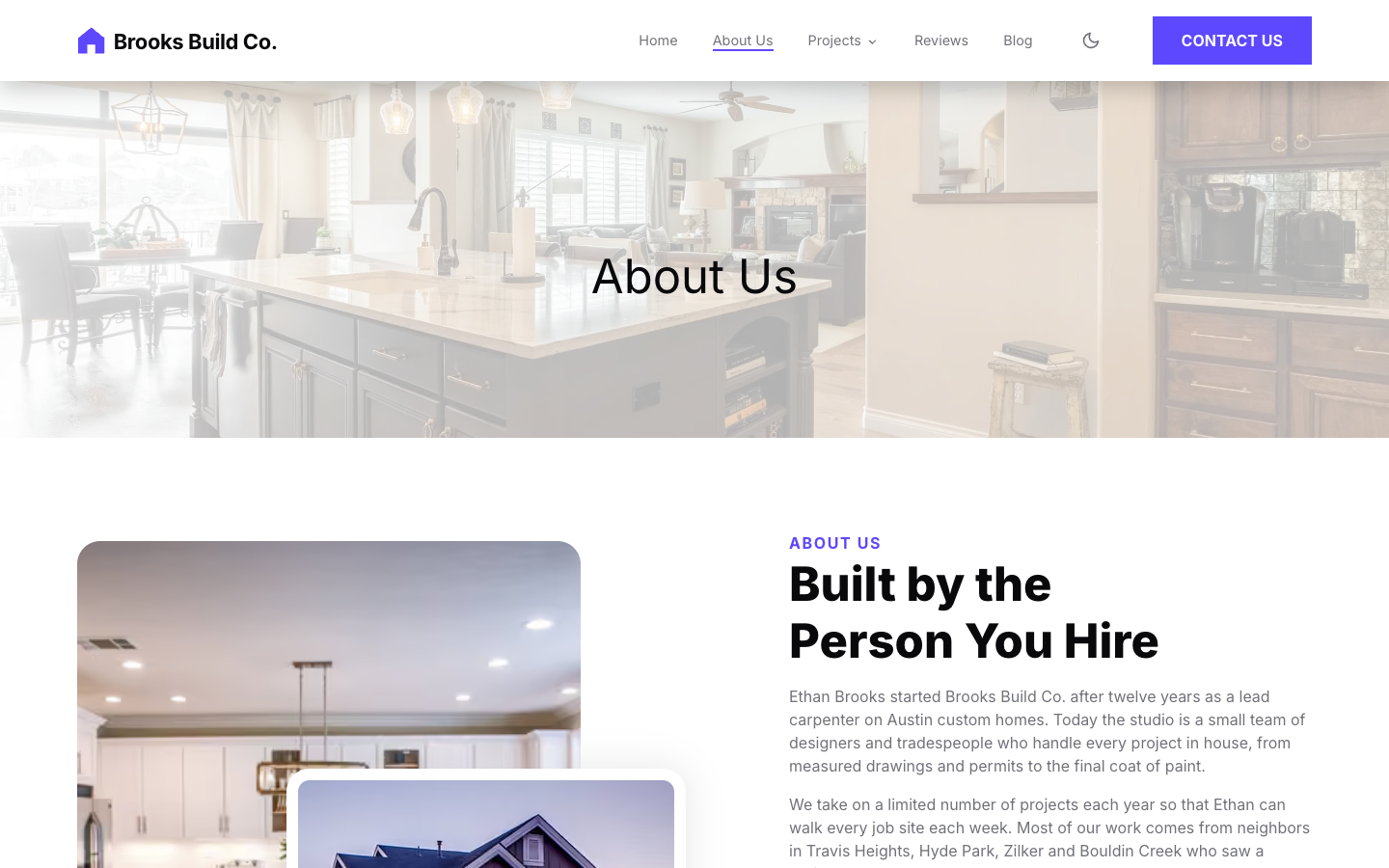 Decap CMS Portfolio website template preview 3