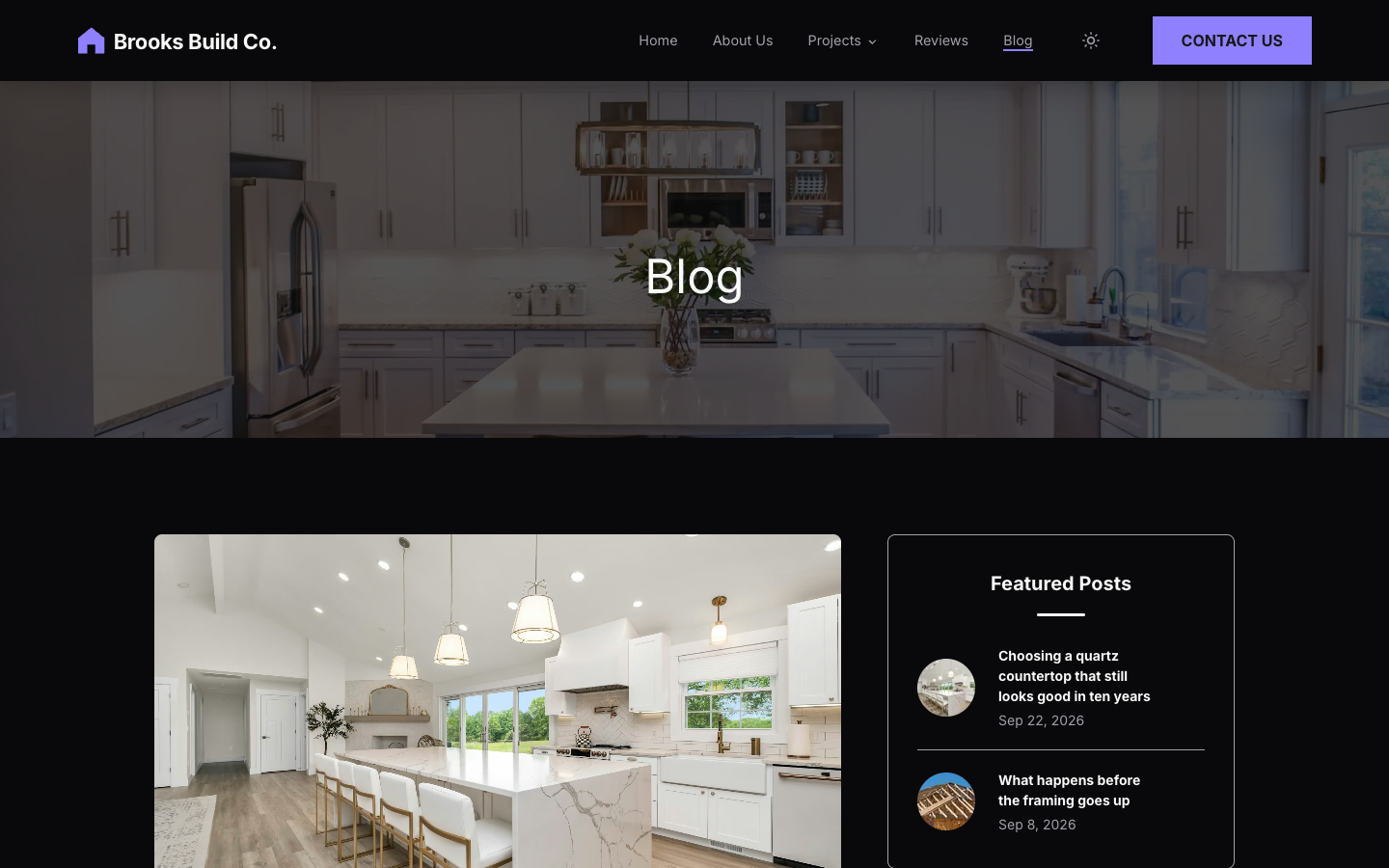 Decap CMS Portfolio website template preview 4