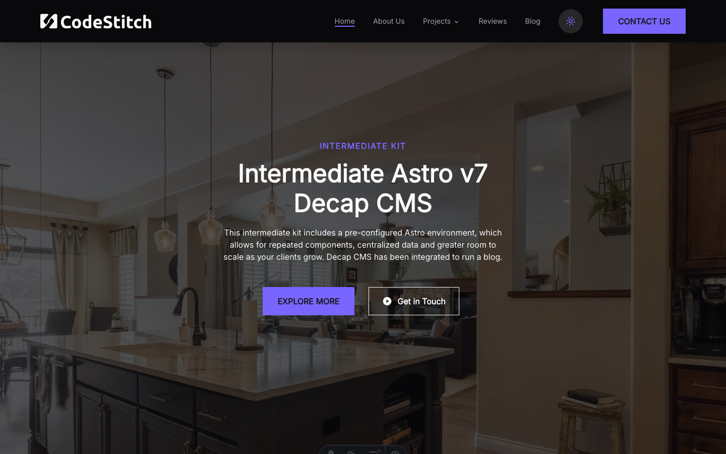 Decap CMS Portfolio website template — page 2