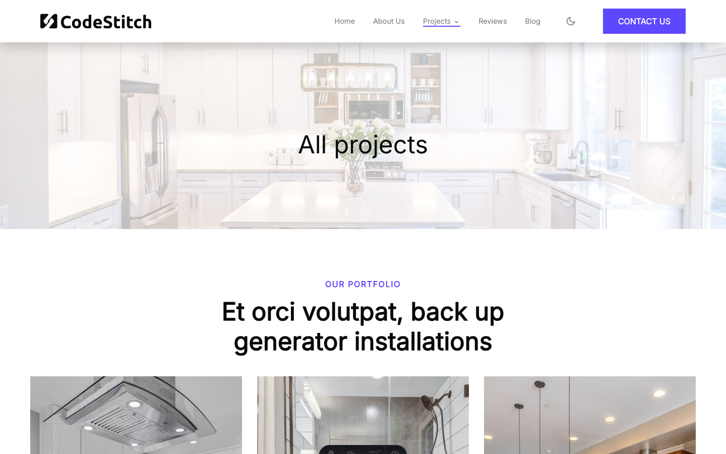 Decap CMS Portfolio website template — page 8