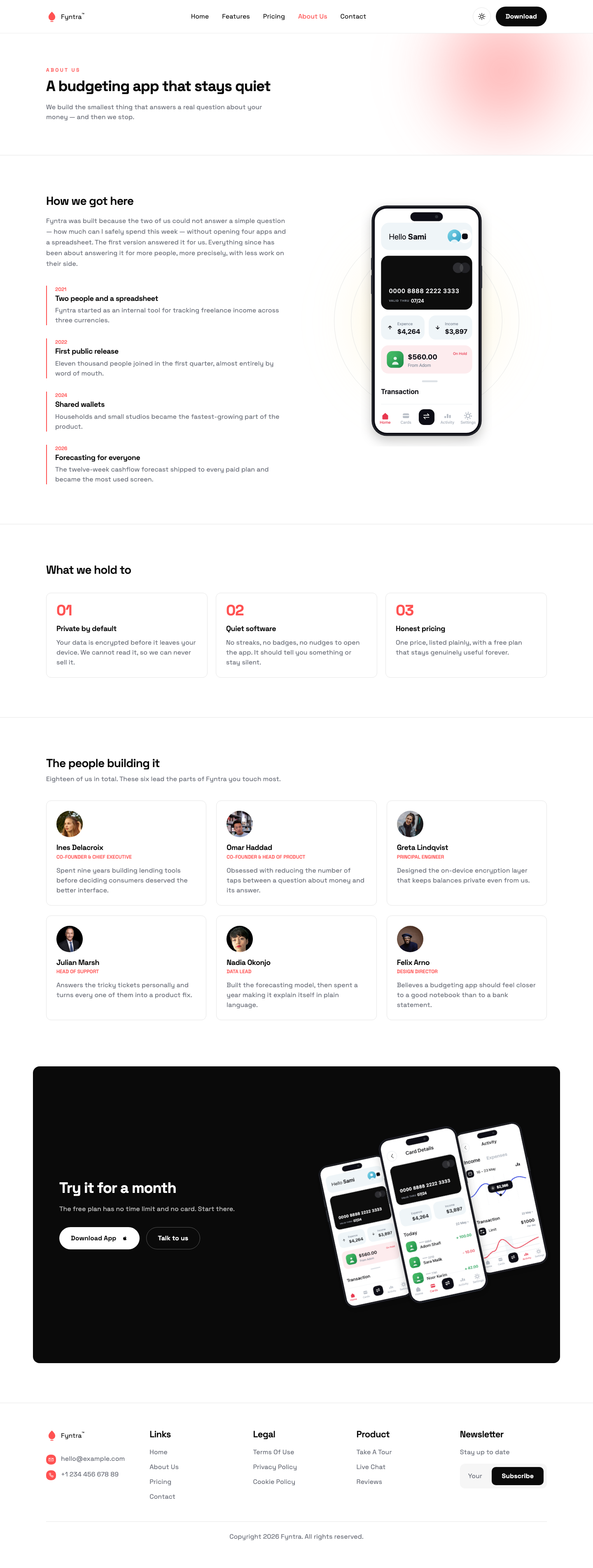 Fyntra website template preview 7