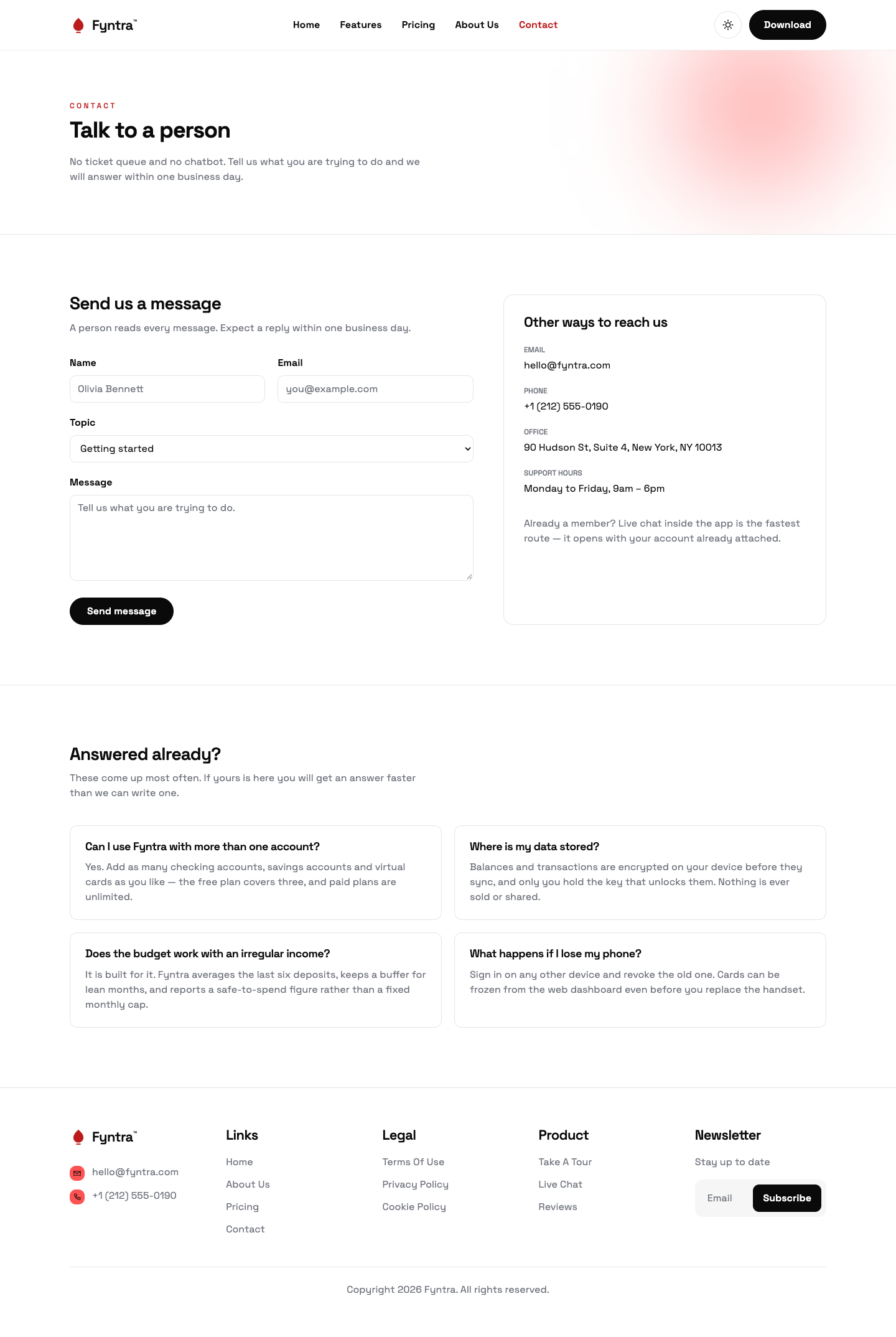 Fyntra website template preview 8