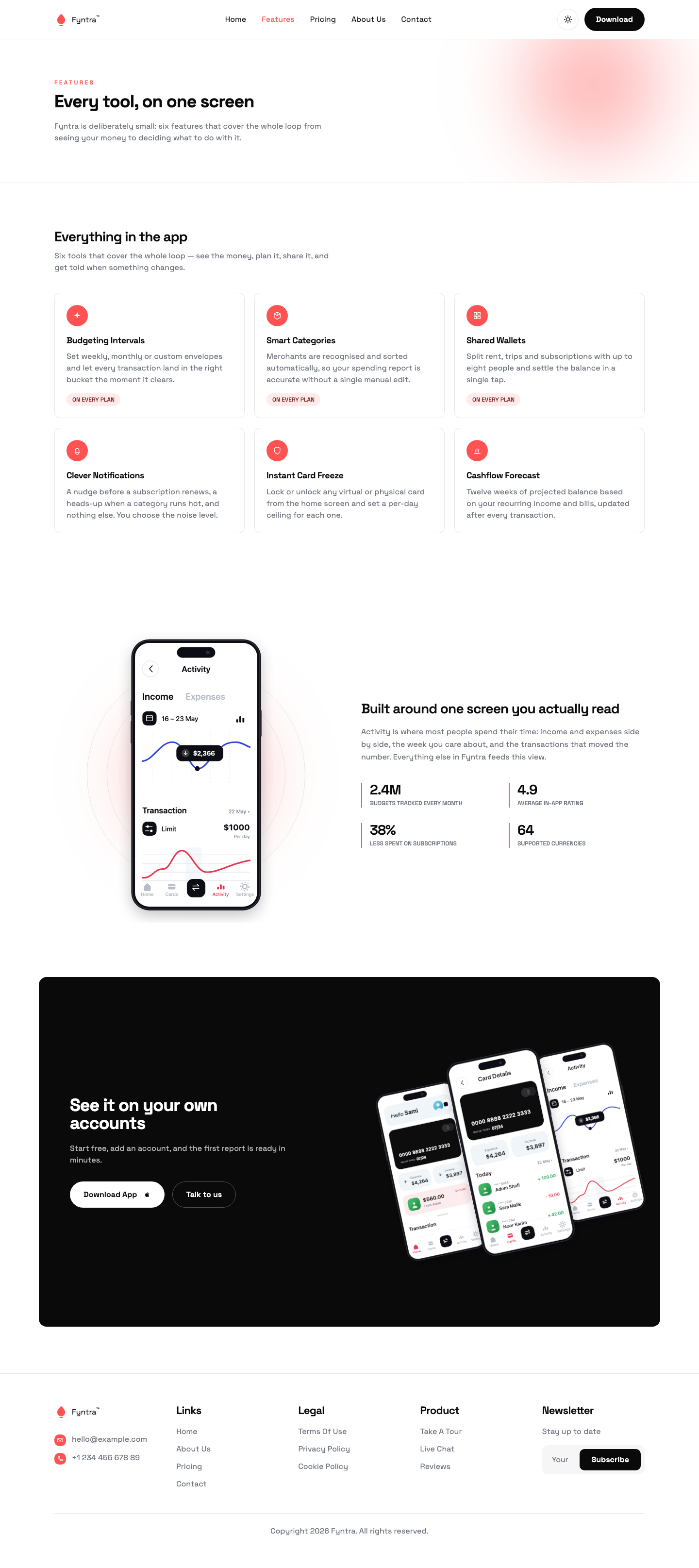 Fyntra website template preview 9