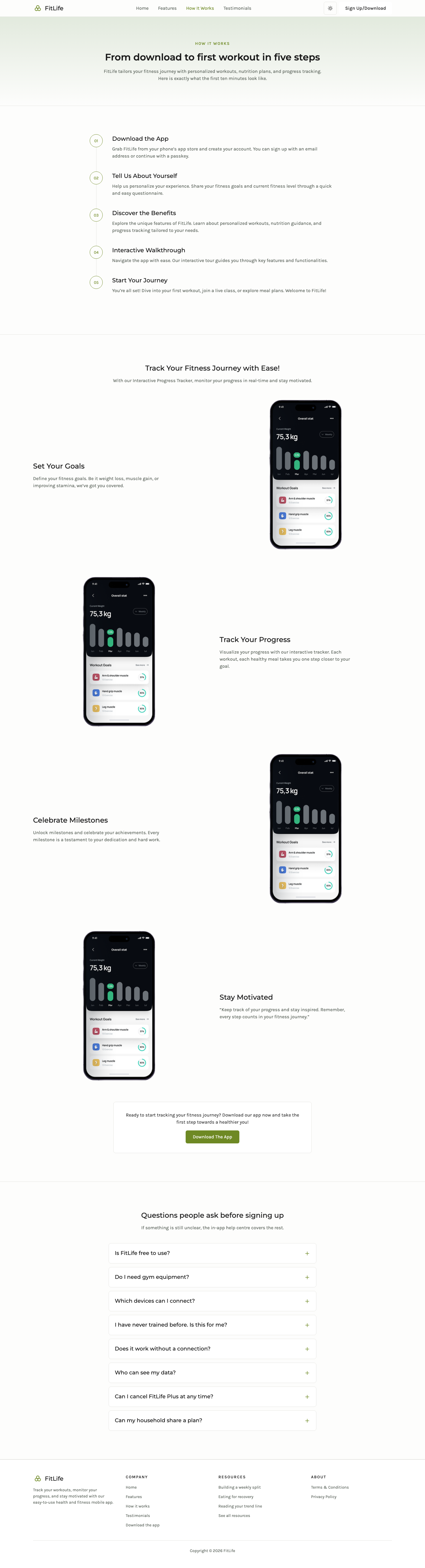 FitLife website template preview 9