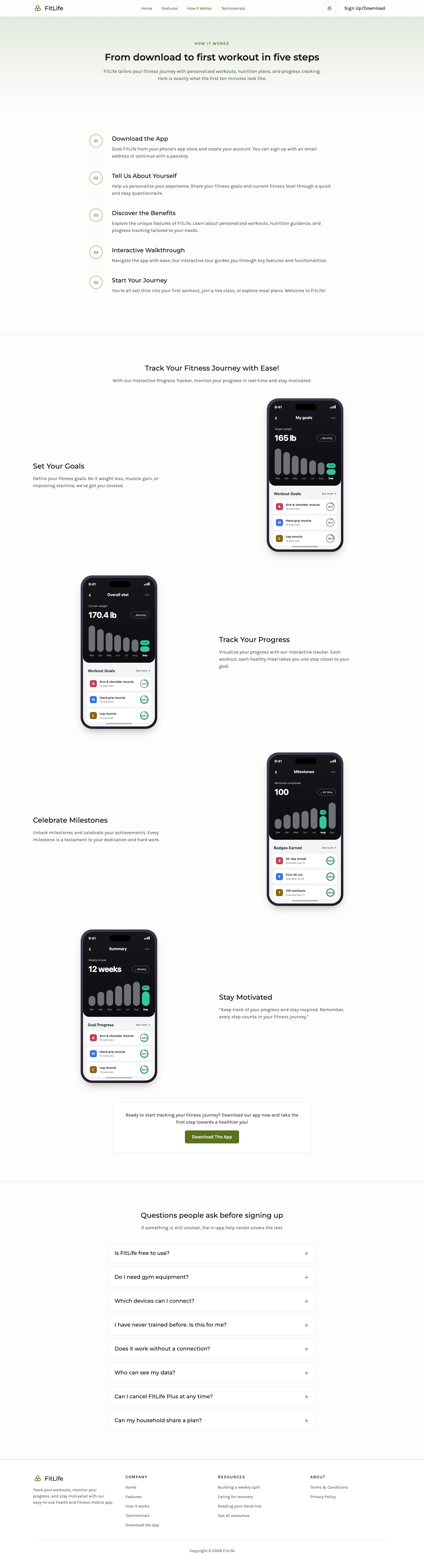 FitLife website template preview 9