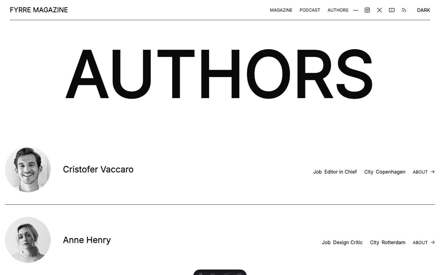 Fyrre website template — page 5
