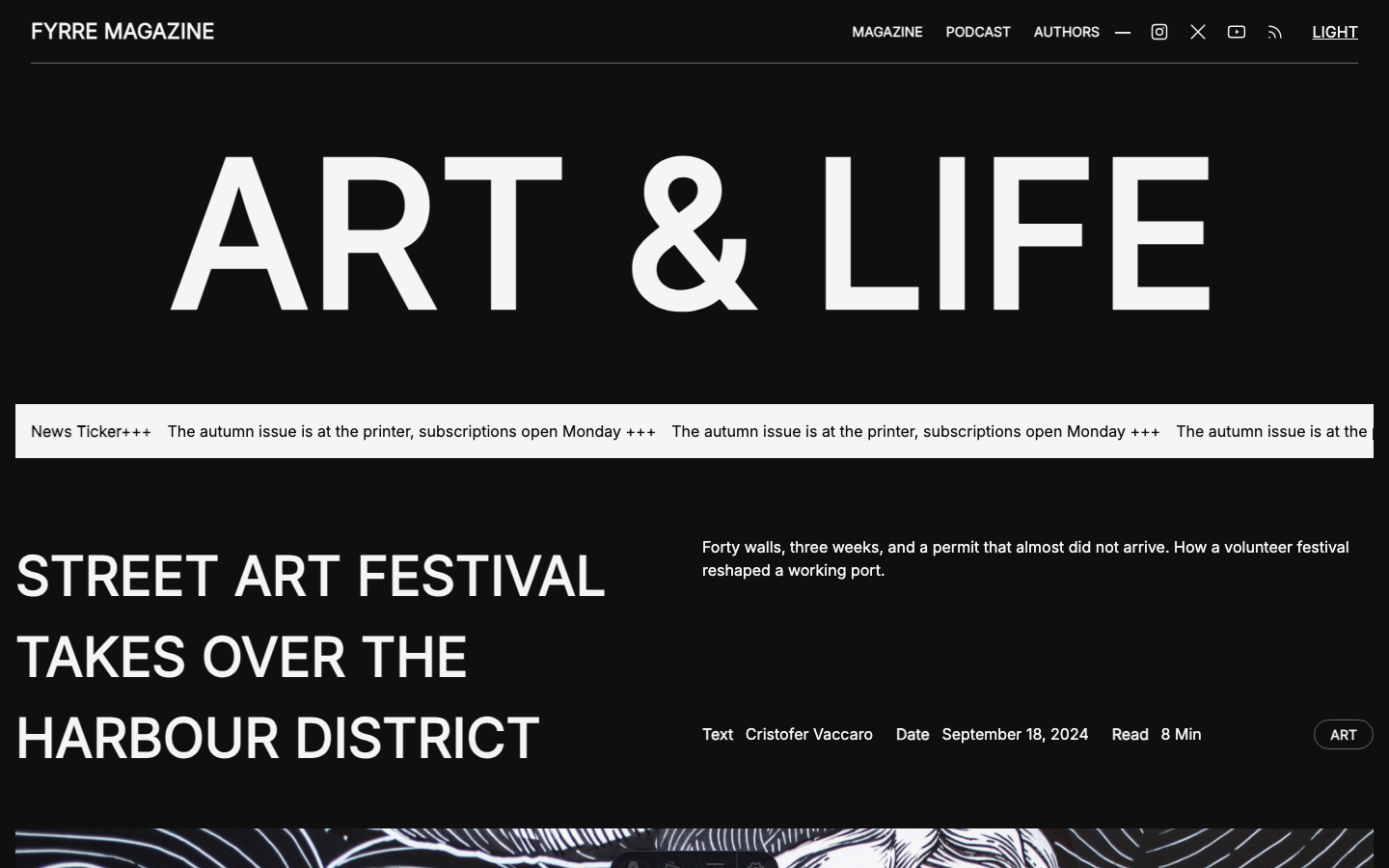 Fyrre website template — page 2