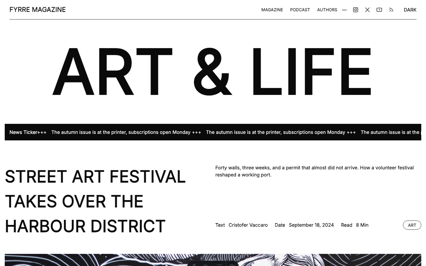 Fyrre website template preview