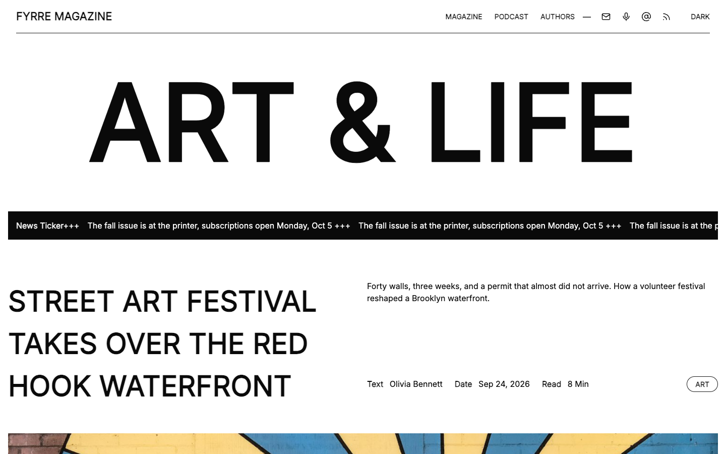 Fyrre website template preview