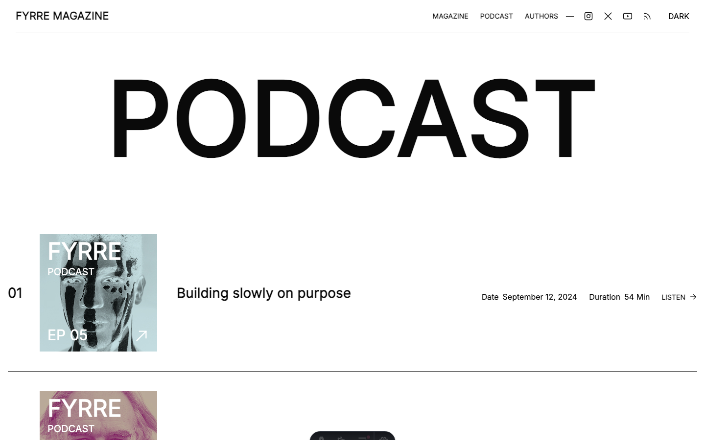 Fyrre website template — page 10