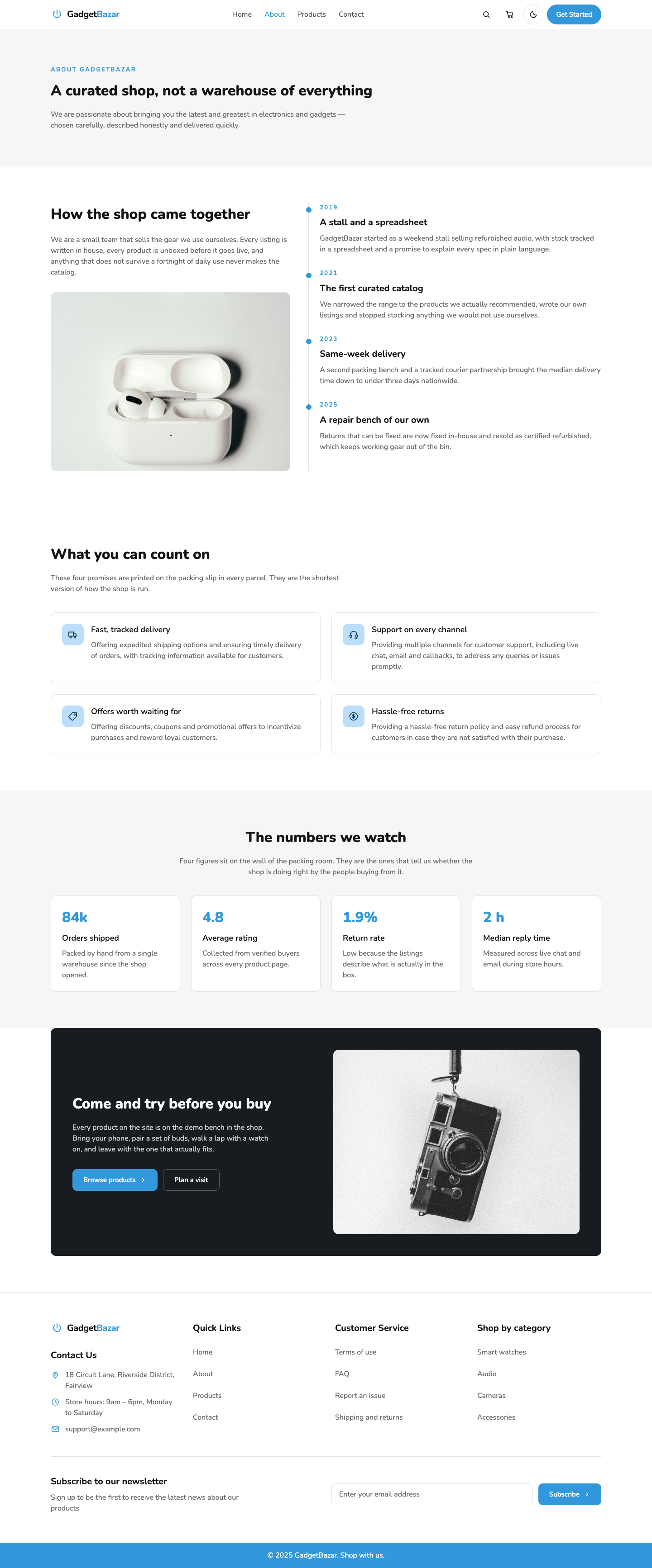 GadgetBazar website template preview 6
