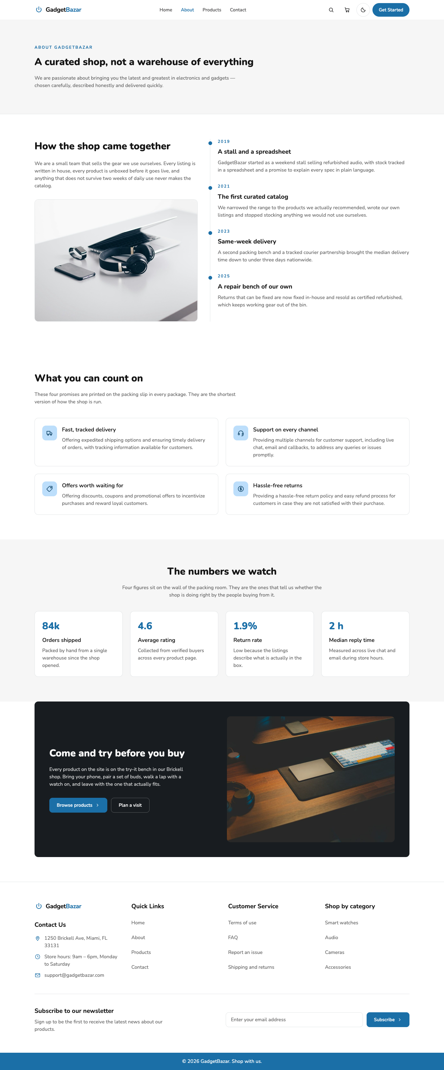 GadgetBazar website template preview 6