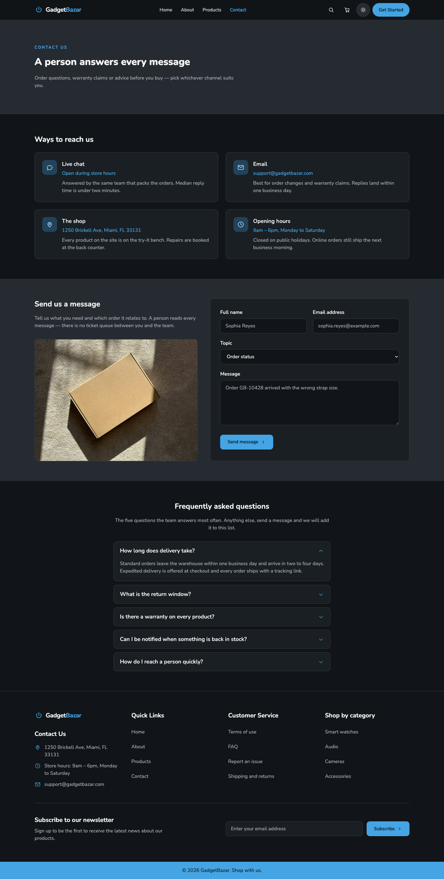 GadgetBazar website template preview 7