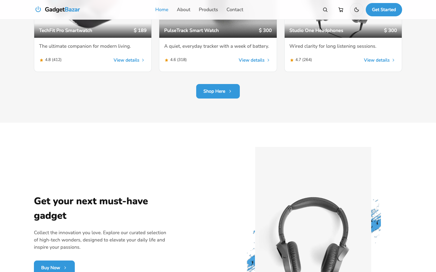 GadgetBazar website template preview 5