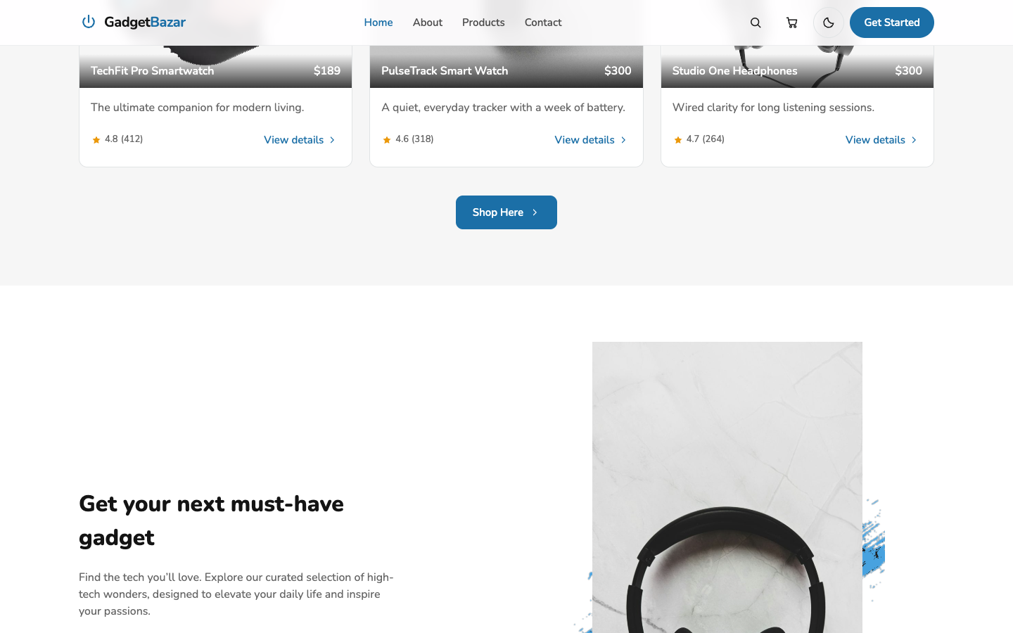 GadgetBazar website template preview 5