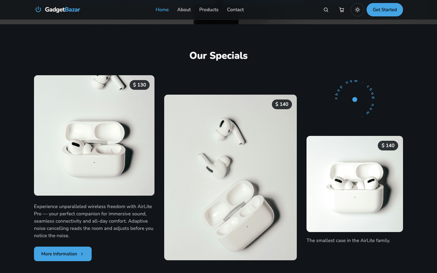 GadgetBazar website template preview 4