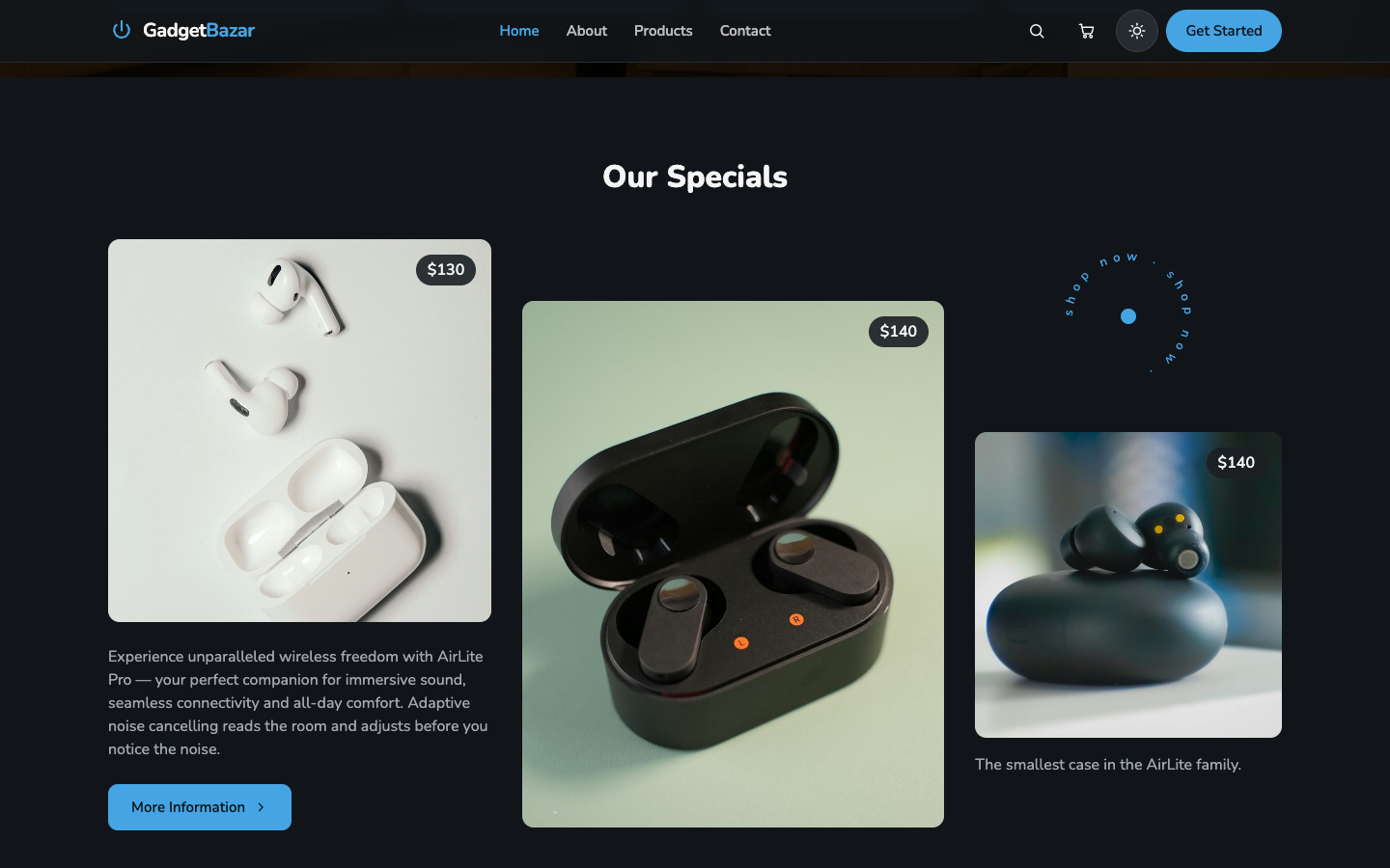 GadgetBazar website template preview 4
