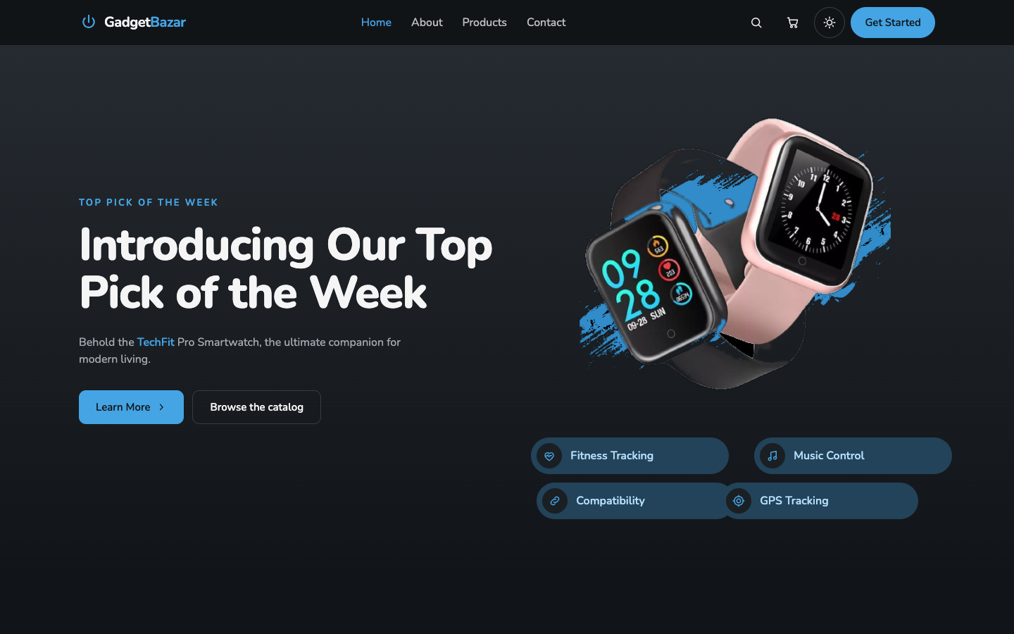 GadgetBazar website template preview 2