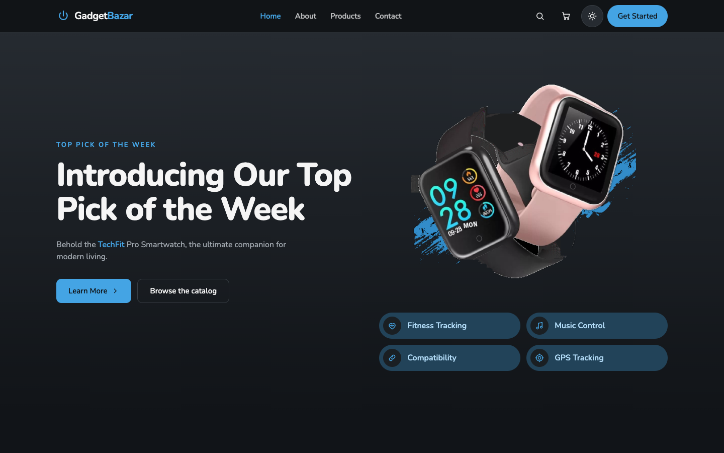 GadgetBazar website template preview 2
