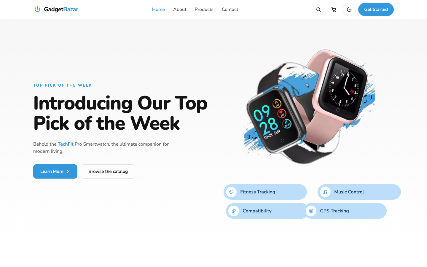 GadgetBazar website template preview
