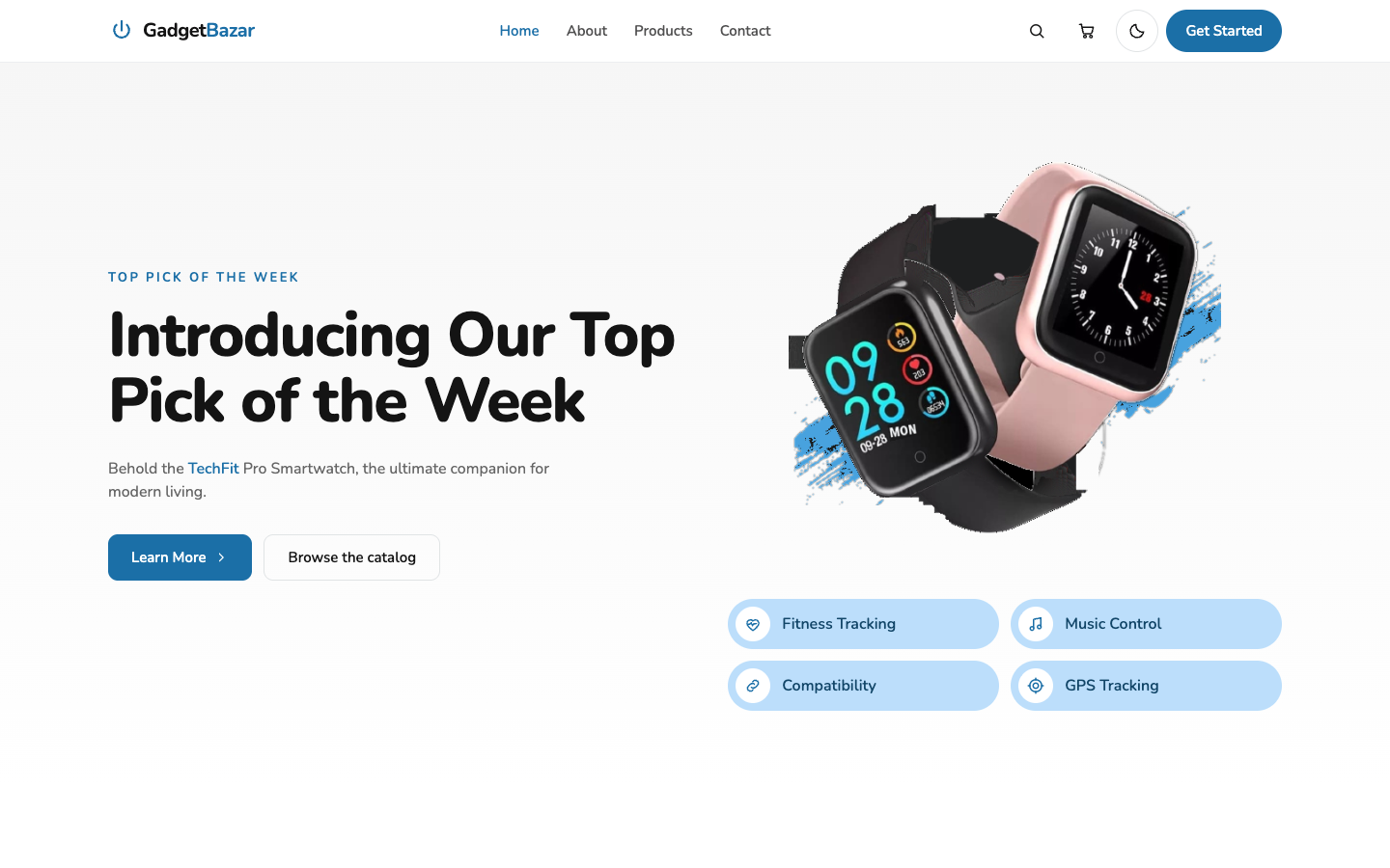 GadgetBazar website template preview