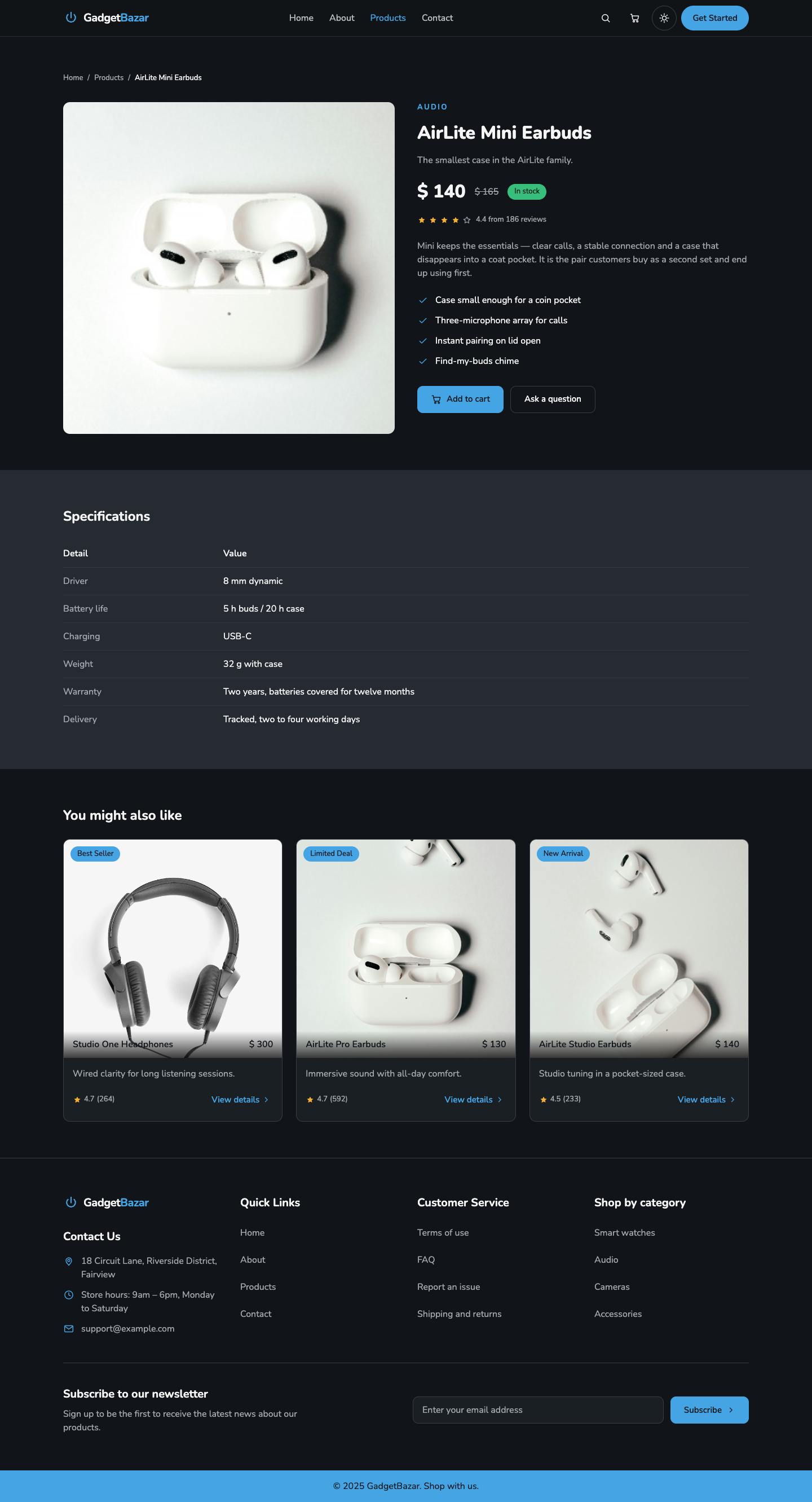 GadgetBazar website template preview 8