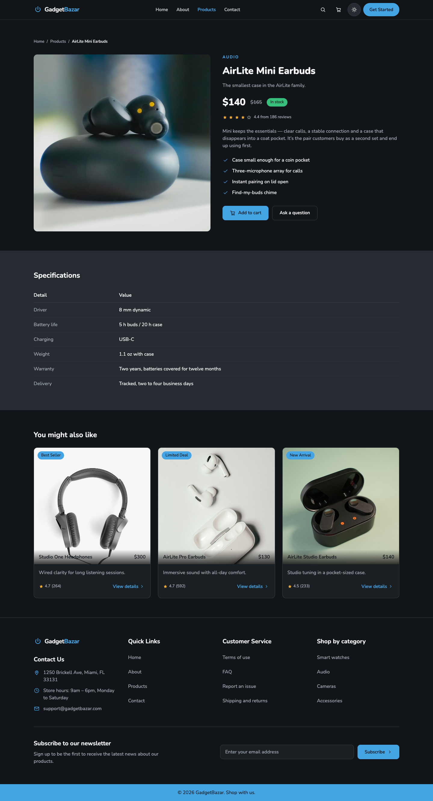 GadgetBazar website template preview 8