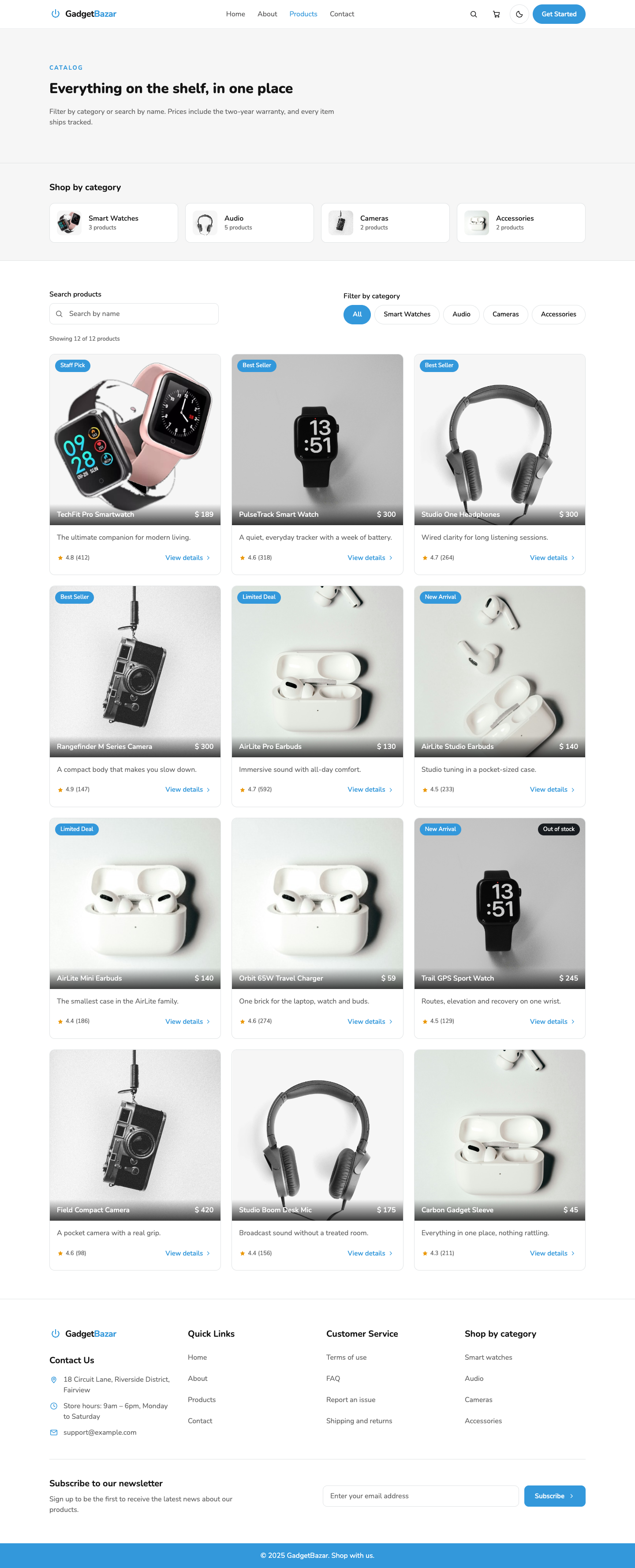 GadgetBazar website template preview 9
