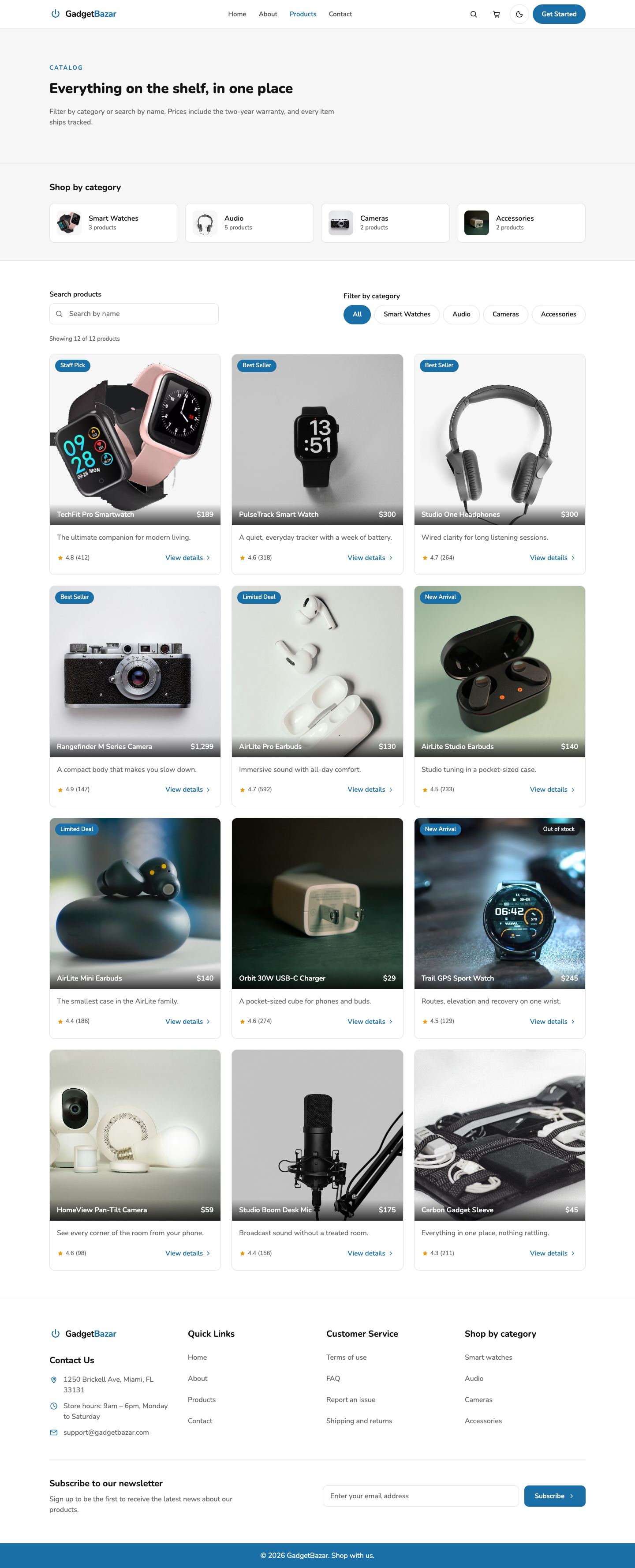 GadgetBazar website template preview 9