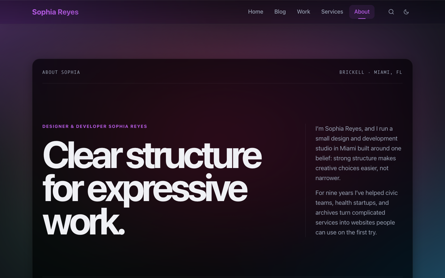 Haze website template preview 3