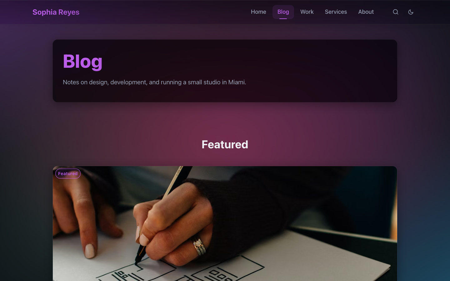 Haze website template preview 4