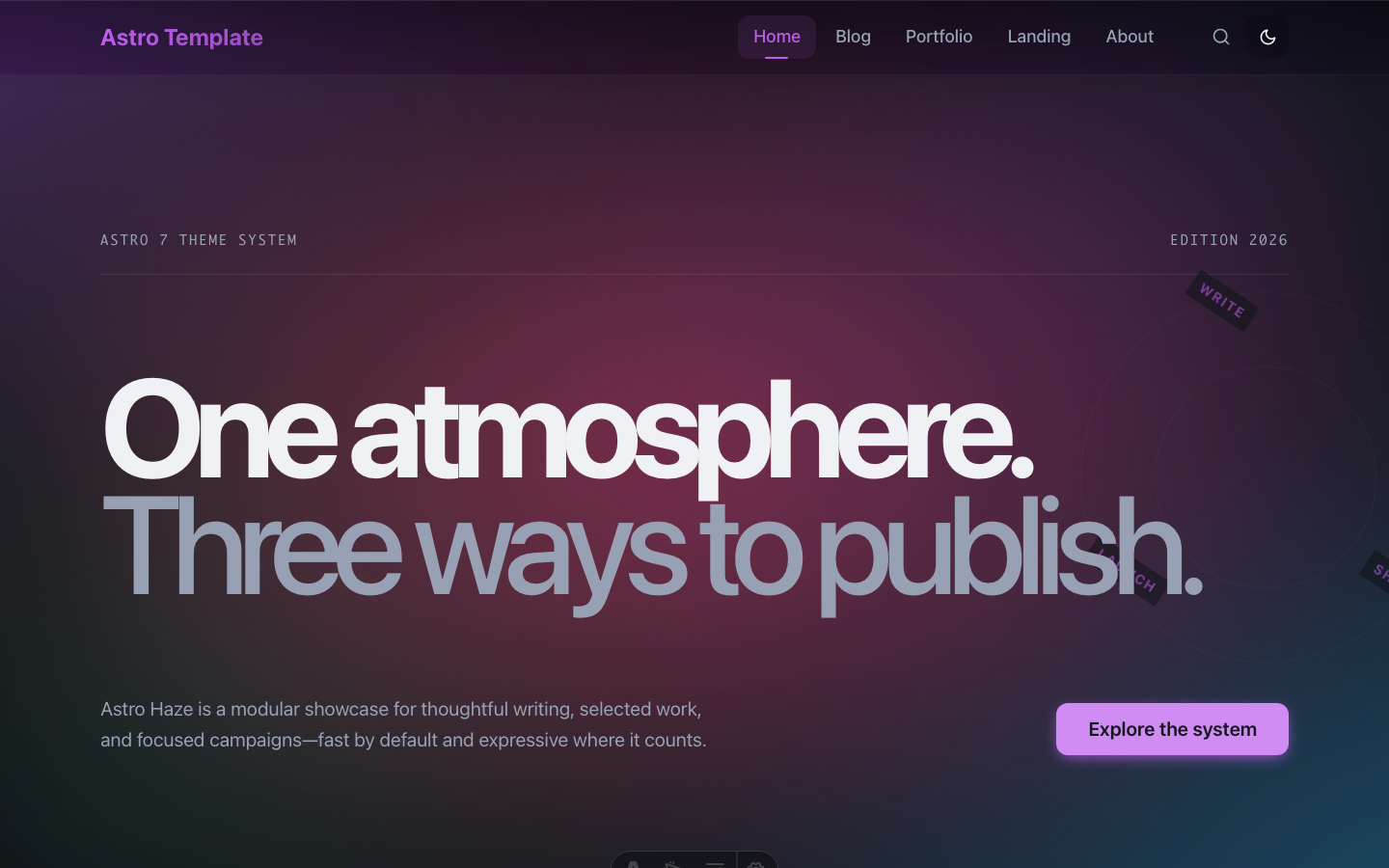 Haze website template — page 2