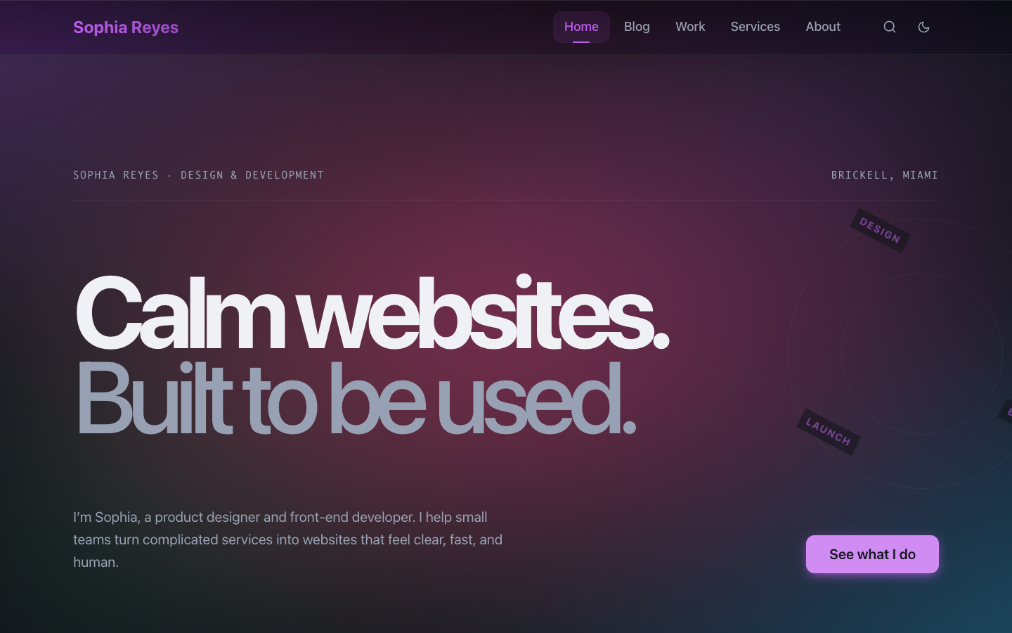 Haze website template preview 2