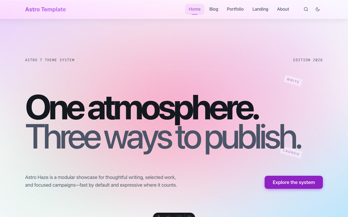 Haze website template preview