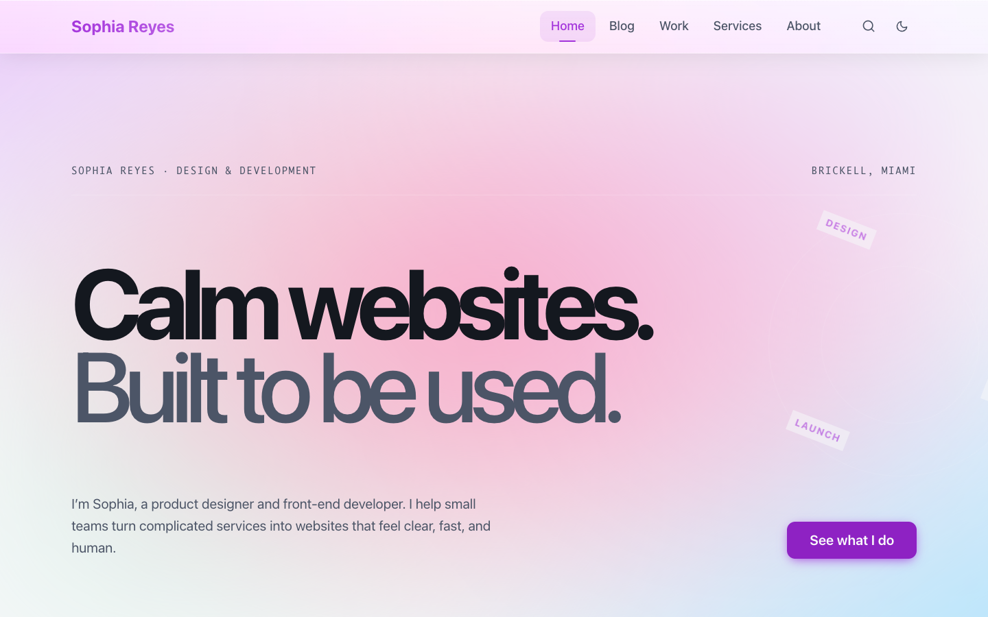 Haze website template preview