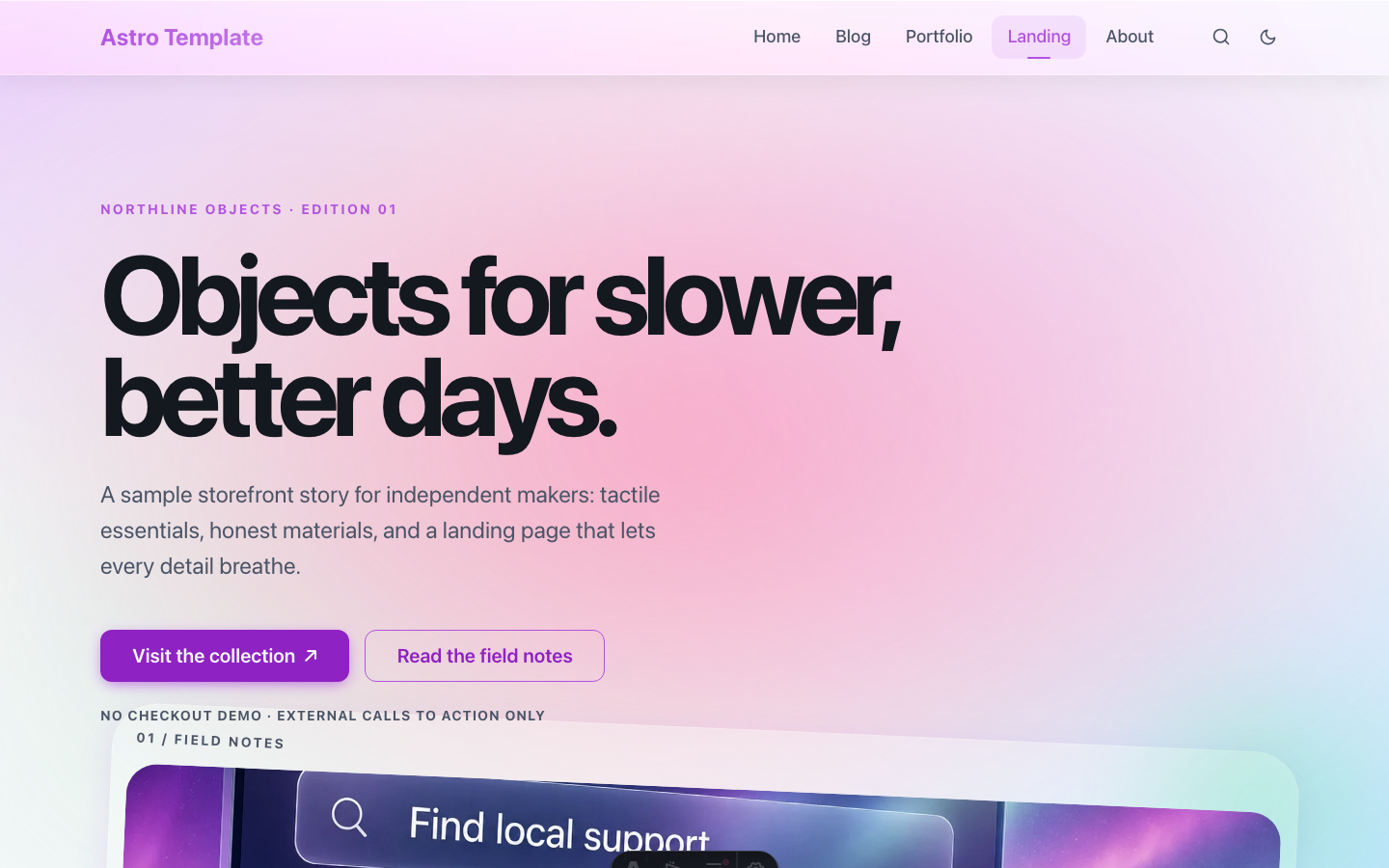 Haze website template — page 5
