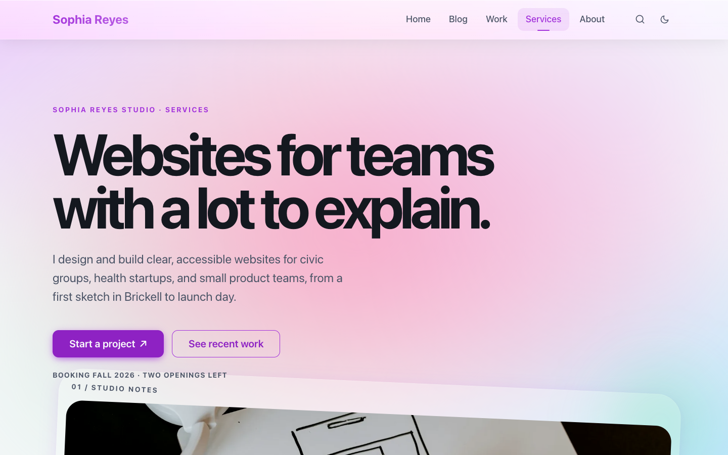 Haze website template preview 5