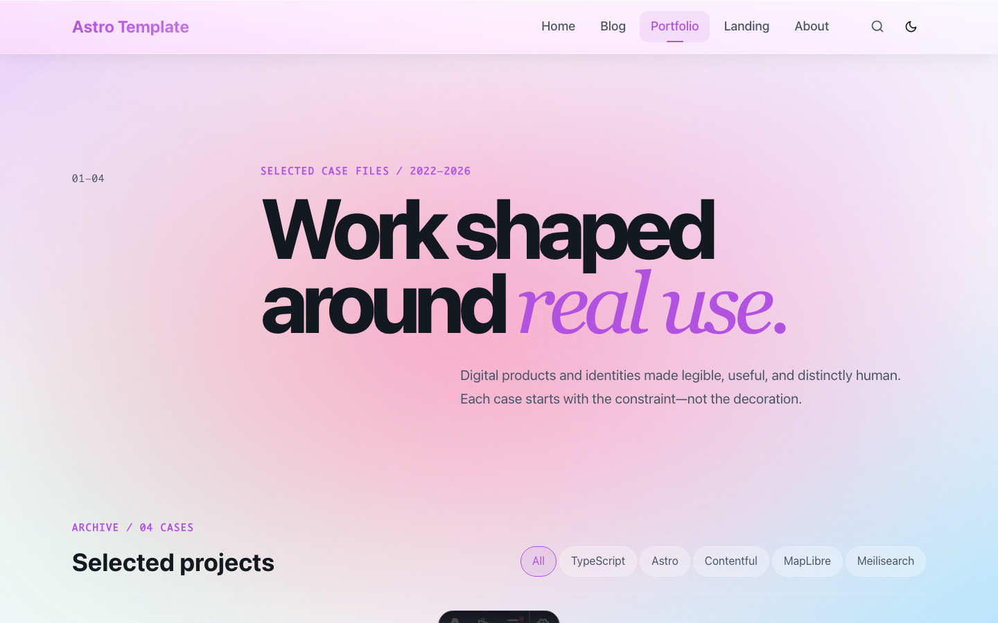 Haze website template — page 6