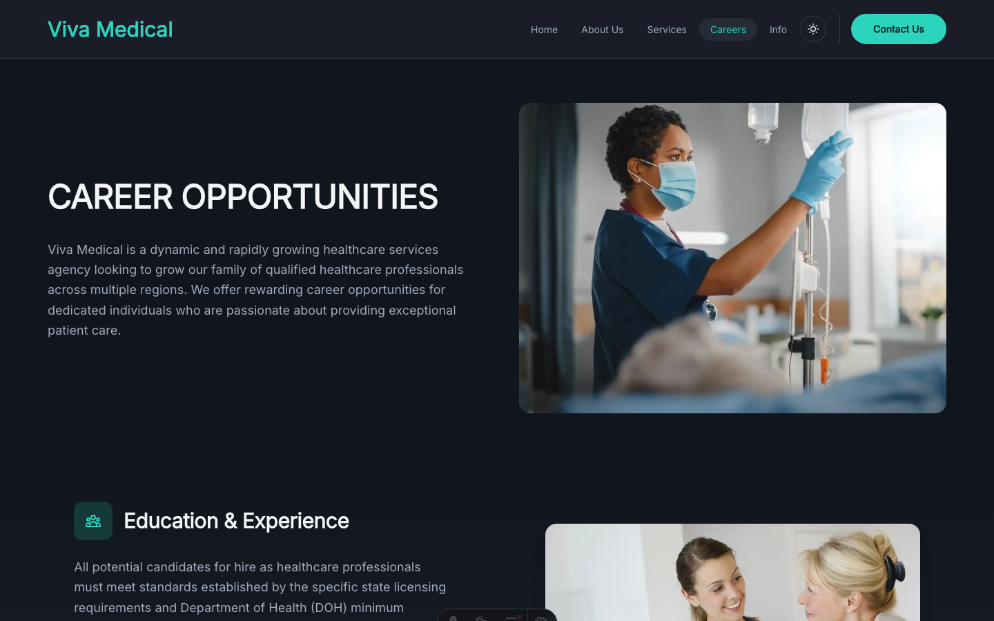 Viva Medical website template — page 4
