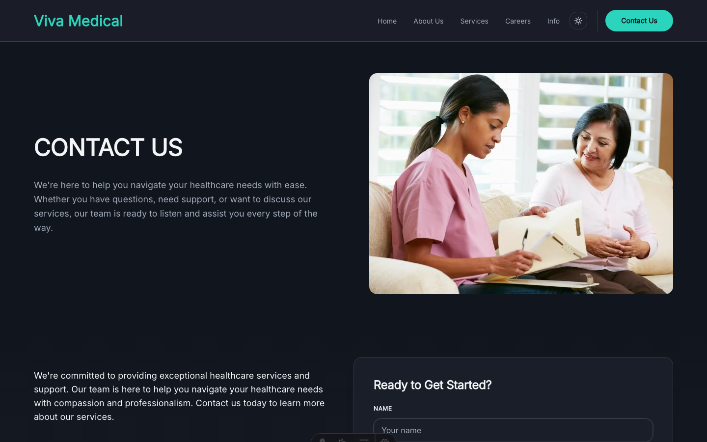 Viva Medical website template — page 5