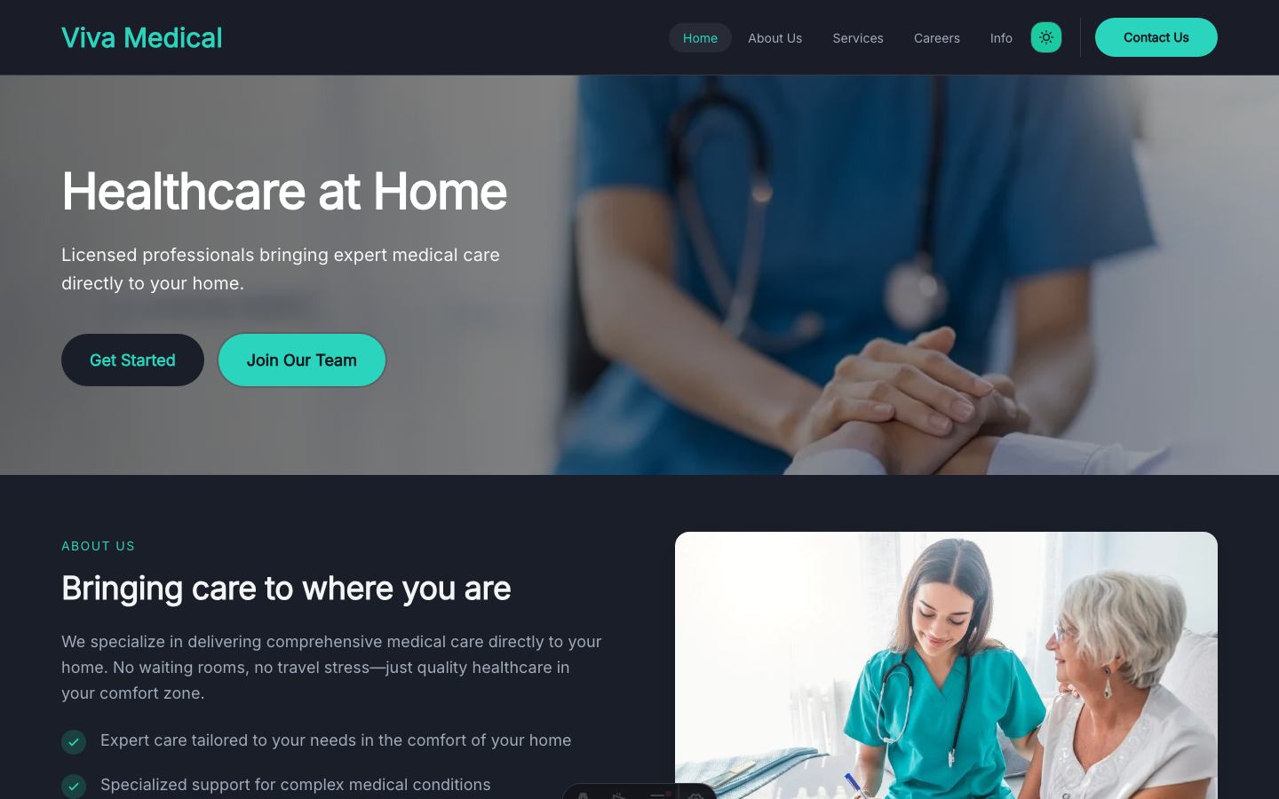 Viva Medical website template — page 2