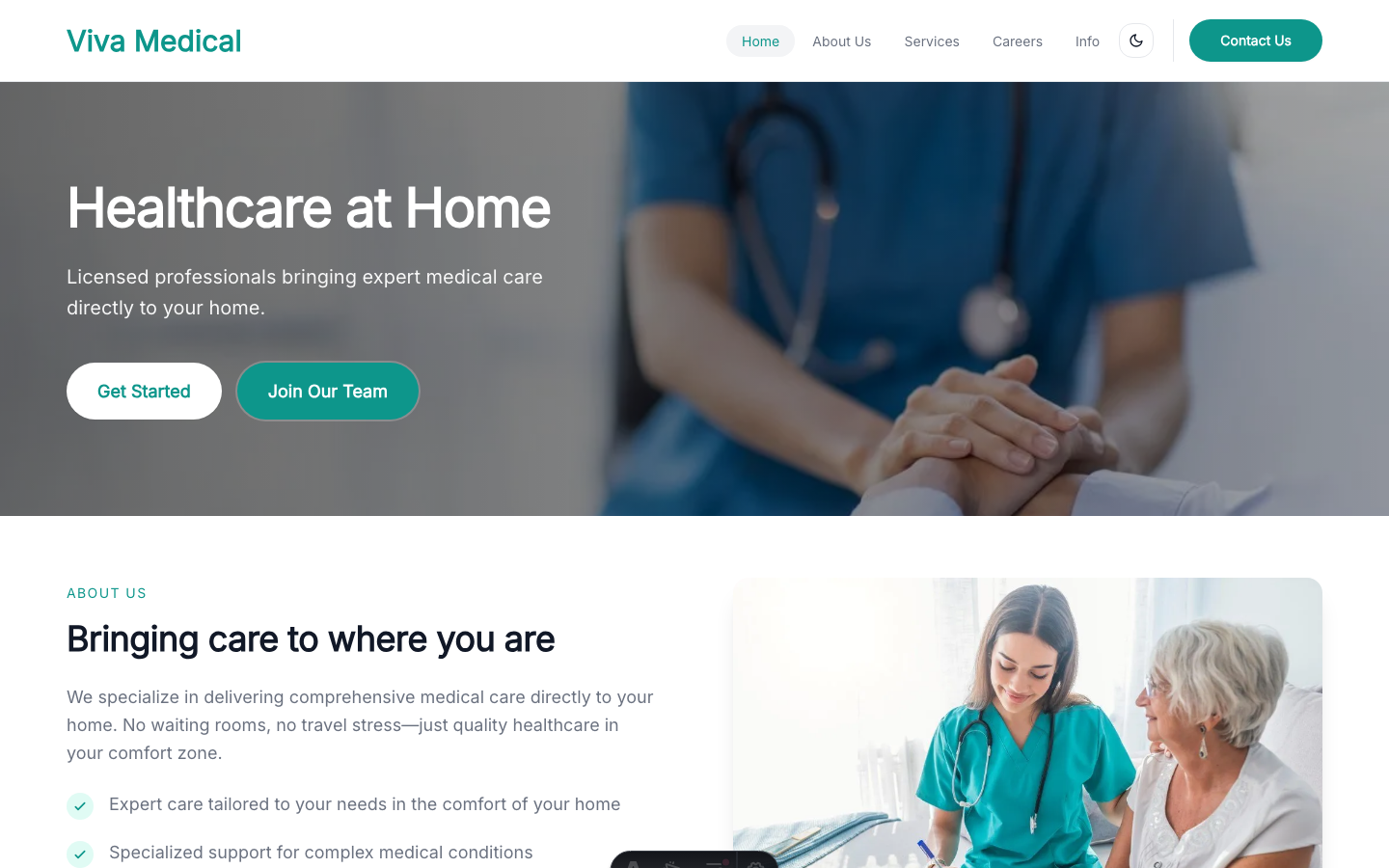 Viva Medical website template preview