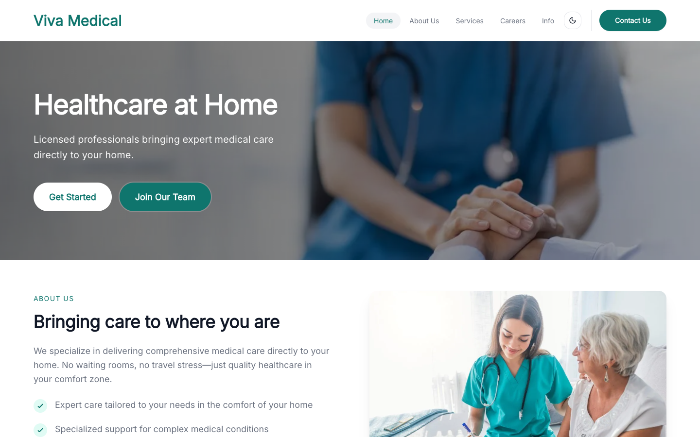 Viva Medical website template preview