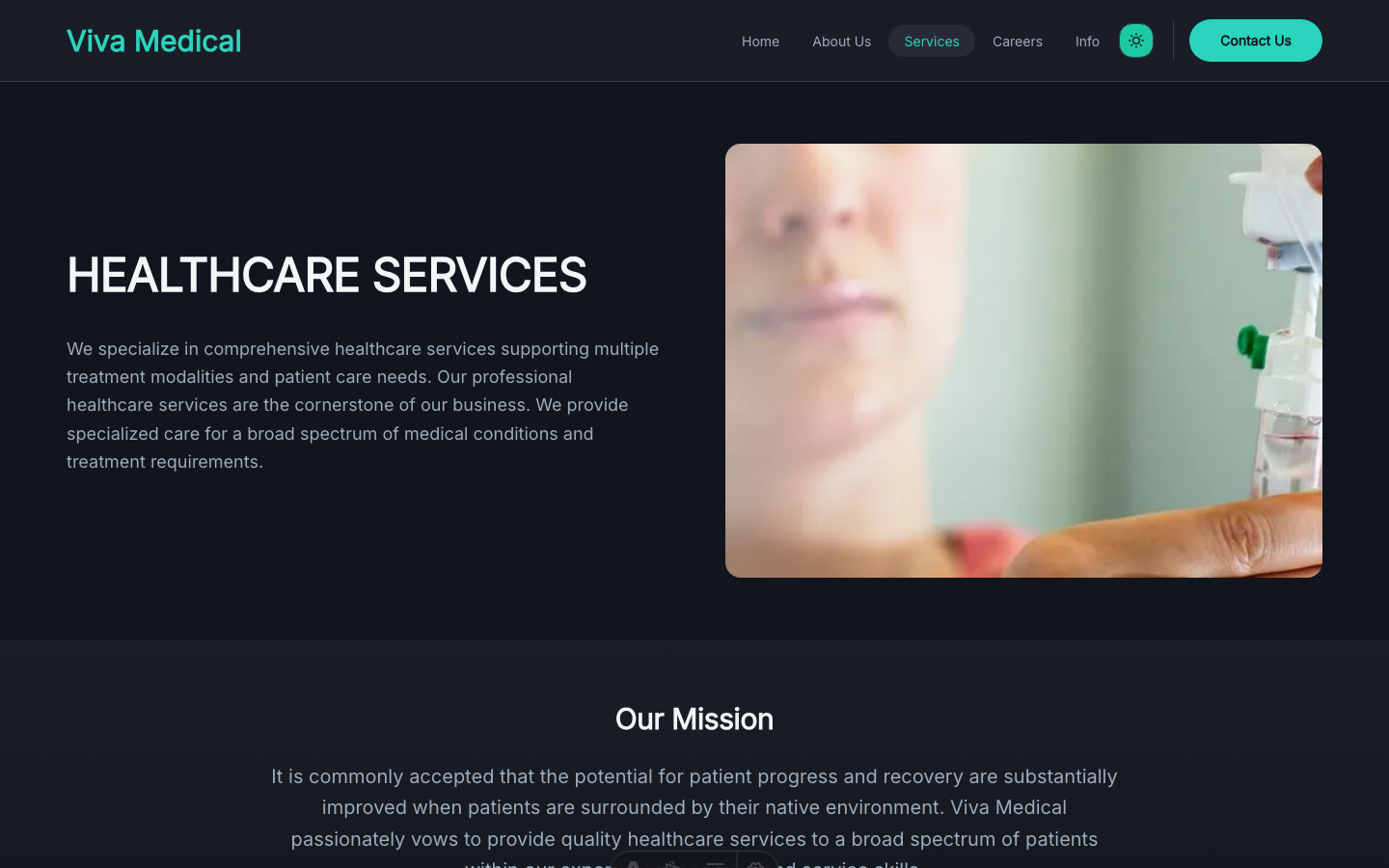 Viva Medical website template — page 7
