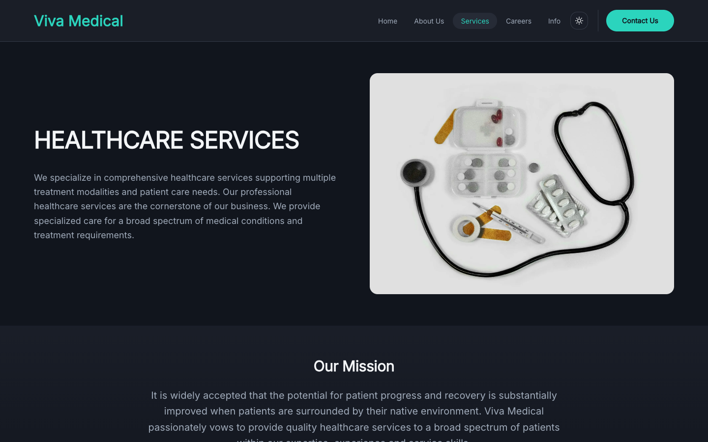 Viva Medical website template preview 7